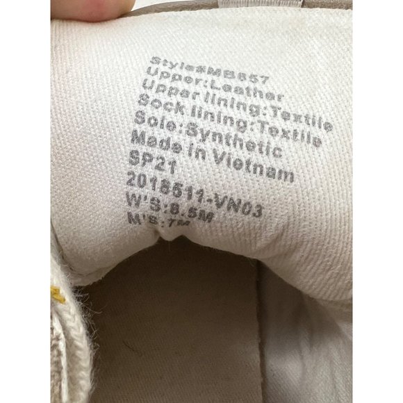 Madewell Kickoff Trainer Sneakers Nubuck Leather Suede Neutral White Cream 8.5 - Picture 7 of 7